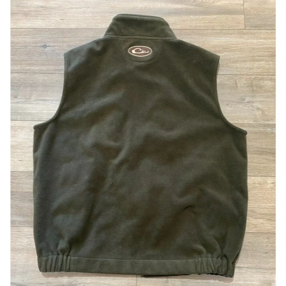Drake Waterfowl Multi Pocket Fleece Hunting Vest Mens XXL Olive Missing Zipper - Picture 6 of 6